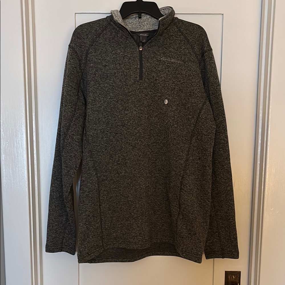 Men's Eddie Bauer New Gray Quarter-Zip Fleece